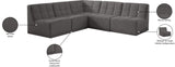 Relax Velvet / Engineered Wood / Foam Contemporary Grey Velvet Modular Sectional - 94" W x 94" D x 31" H