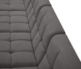 Relax Velvet / Engineered Wood / Foam Contemporary Grey Velvet Modular Sectional - 128" W x 64" D x 31" H