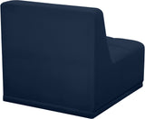 Relax Velvet / Engineered Wood / Foam Contemporary Navy Velvet Armless Chair - 30" W x 34" D x 31" H