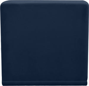 Relax Velvet / Engineered Wood / Foam Contemporary Navy Velvet Armless Chair - 30" W x 34" D x 31" H