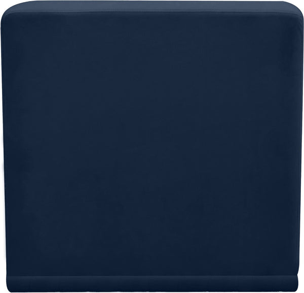 Relax Velvet / Engineered Wood / Foam Contemporary Navy Velvet Armless Chair - 30" W x 34" D x 31" H