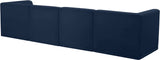 Relax Velvet / Engineered Wood / Foam Contemporary Navy Velvet Modular Sofa - 128" W x 34" D x 31" H