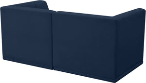 Relax Velvet / Engineered Wood / Foam Contemporary Navy Velvet Modular Sofa - 68" W x 34" D x 31" H