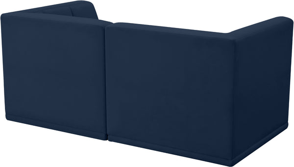 Relax Velvet / Engineered Wood / Foam Contemporary Navy Velvet Modular Sofa - 68" W x 34" D x 31" H