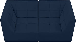 Relax Velvet / Engineered Wood / Foam Contemporary Navy Velvet Modular Sofa - 68" W x 34" D x 31" H