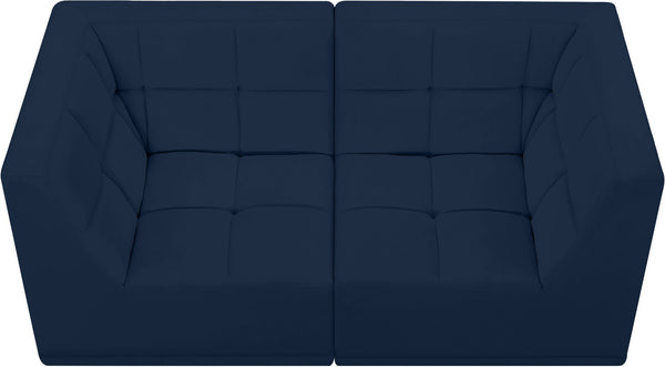 Relax Velvet / Engineered Wood / Foam Contemporary Navy Velvet Modular Sofa - 68" W x 34" D x 31" H