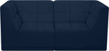 Relax Velvet / Engineered Wood / Foam Contemporary Navy Velvet Modular Sofa - 68" W x 34" D x 31" H