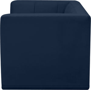 Relax Velvet / Engineered Wood / Foam Contemporary Navy Velvet Modular Sofa - 68" W x 34" D x 31" H