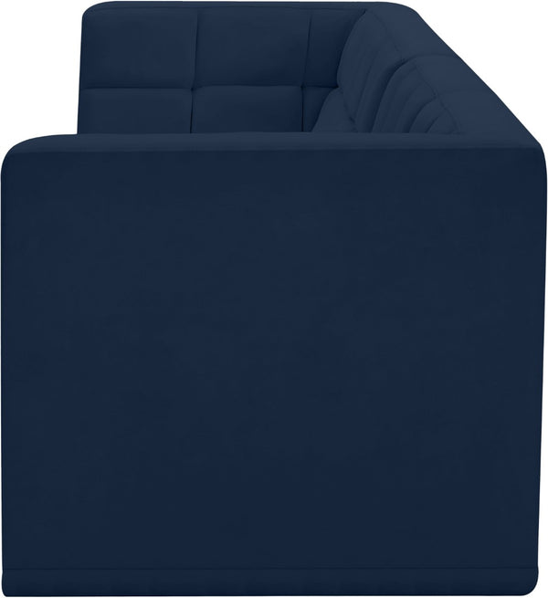 Relax Velvet / Engineered Wood / Foam Contemporary Navy Velvet Modular Sofa - 68" W x 34" D x 31" H