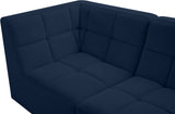 Relax Velvet / Engineered Wood / Foam Contemporary Navy Velvet Modular Sofa - 98" W x 34" D x  31" H