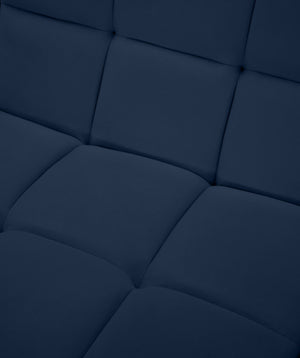 Relax Velvet / Engineered Wood / Foam Contemporary Navy Velvet Modular Sectional - 94" W x 94" D x 31" H