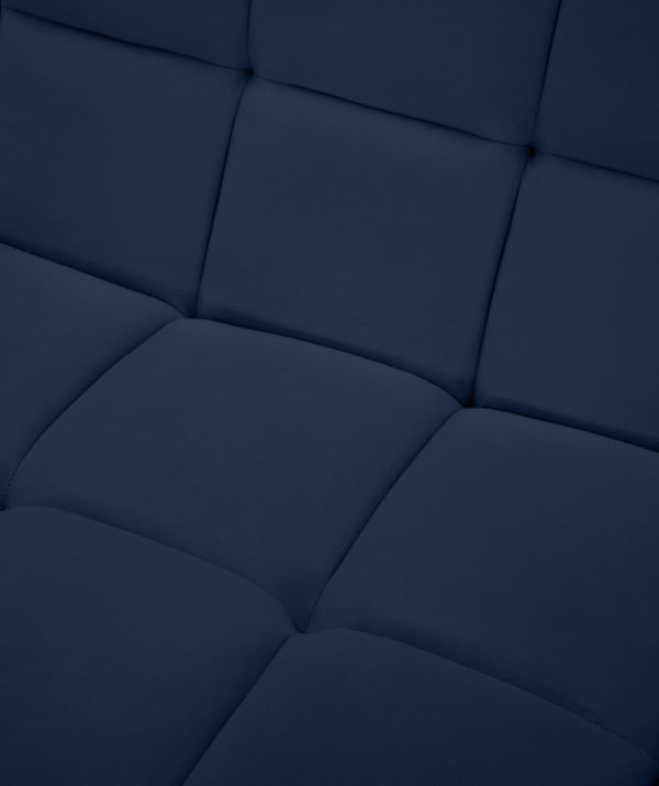 Relax Velvet / Engineered Wood / Foam Contemporary Navy Velvet Modular Sectional - 94" W x 94" D x 31" H