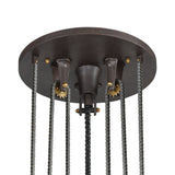 Torque 36'' Wide 6-Light Chandelier - Vintage Brass