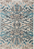 Keats Abstract Ikat Print Rug, Crystal Teal/Taupe, 7ft - 10in x 11ft Area Rug