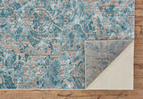 Keats Scroll Print Textured, Capri Ocean Blue, 7ft - 10in x 11ft Area Rug