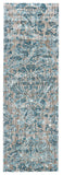 Keats Scroll Print Textured, Capri Ocean Blue, 2ft - 7in x 8ft, Runner