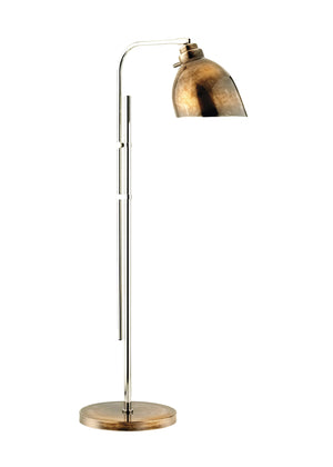 Roxy Adjustable Pharmacy Floor Lamp in Shiny Copper & Nickel Finish - Modern & Elegant Design