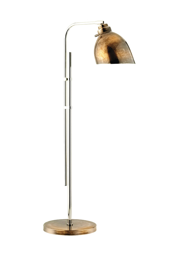 Roxy Adjustable Pharmacy Floor Lamp in Shiny Copper & Nickel Finish - Modern & Elegant Design