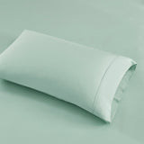 1000 Thread Count Casual 55% Cotton 45% Polyester Solid Antimicrobial Sheet Set W/ Heiq Temperature Regulating in Seafoam