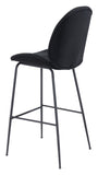 Zuo Modern Miles 100% Polyurethane, Plywood, Steel Modern Commercial Grade Barstool Black 100% Polyurethane, Plywood, Steel