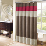 Madison Park Amherst Transitional 100% Polyester Faux Silk Shower Curtain MP70-221