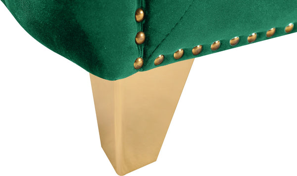 Michelle Velvet / Engineered Wood / Iron / Foam Contemporary Green Velvet Sofa - 90" W x 34" D x 30" H