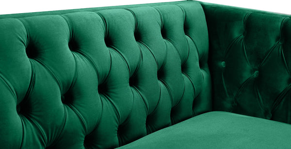 Michelle Velvet / Engineered Wood / Iron / Foam Contemporary Green Velvet Sofa - 90" W x 34" D x 30" H