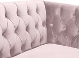 Michelle Velvet / Engineered Wood / Iron / Foam Contemporary Pink Velvet Chair - 44" W x 34" D x 30" H