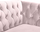 Michelle Velvet / Engineered Wood / Iron / Foam Contemporary Pink Velvet Loveseat - 66" W x 34" D x 30" H