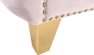 Michelle Velvet / Engineered Wood / Iron / Foam Contemporary Pink Velvet Sofa - 90" W x 34" D x 30" H