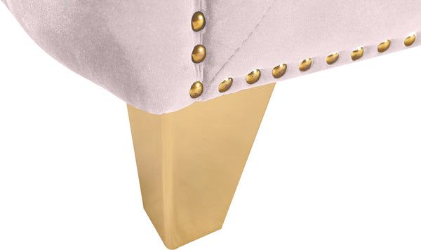 Michelle Velvet / Engineered Wood / Iron / Foam Contemporary Pink Velvet Sofa - 90" W x 34" D x 30" H