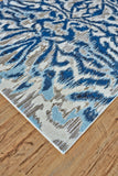 Milton Abstract Ikat Print Area Rug, Classic Blue/Silver Mink, 7ft-10in x 11ft