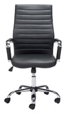 Zuo Modern Primero 100% Polyurethane, Plywood, Steel Modern Commercial Grade Office Chair Black, Silver 100% Polyurethane, Plywood, Steel