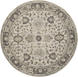Eaton Traditional Persian Wool Rug, Gray/Beige, 8ft x 8ft Round