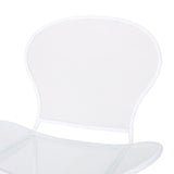 Noble House Nevada Modern Outdoor Iron Club Chair (Set of 2), Matte White