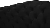 Royal Velvet / Engineered Wood / Foam Contemporary Black Velvet 2pc. Sectional - 114" W x 41" D x 36.5" H