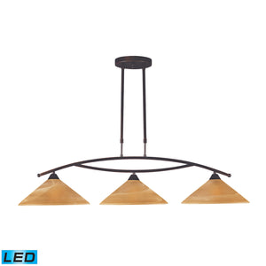 Elysburg 43'' Wide 3-Light Linear Chandelier - Aged Bronze