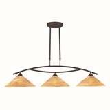 Elysburg 43'' Wide 3-Light Linear Chandelier - Aged Bronze