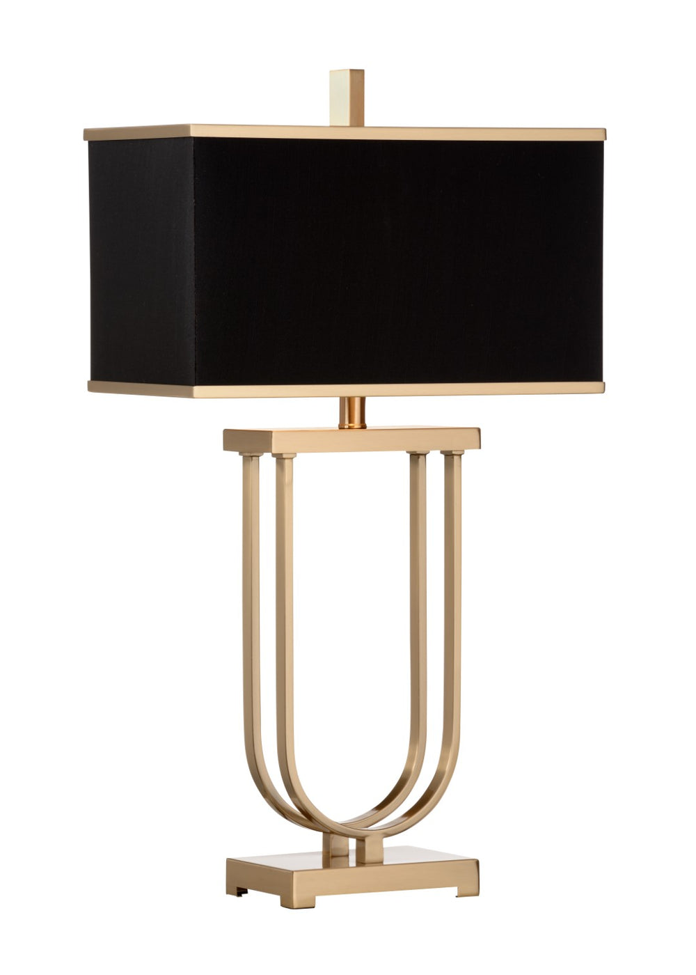 Valiant Lamp - Elegant Antique Brass Iron Design with Black Silkette Shade for Modern Spaces