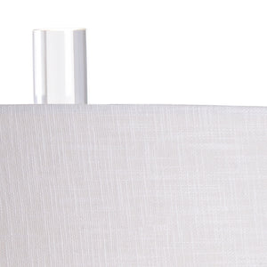 Saguaro Lamp - Modern White Ceramic Design with Gloss Finish & Crystal Base for Elegant Decor