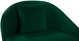 Nolan Velvet / Engineered Wood / Metal / Foam Contemporary Green Velvet Chaise - 81" W x 36" D x 32" H