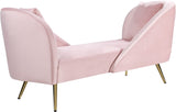 Nolan Velvet / Engineered Wood / Metal / Foam Contemporary Pink Velvet Chaise - 81" W x 36" D x 32" H