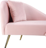 Nolan Velvet / Engineered Wood / Metal / Foam Contemporary Pink Velvet Chaise - 81" W x 36" D x 32" H