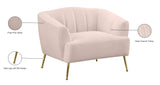 Tori Velvet / Engineered Wood / Foam Contemporary Pink Velvet Chair - 39" W x 31.75" D x 30" H