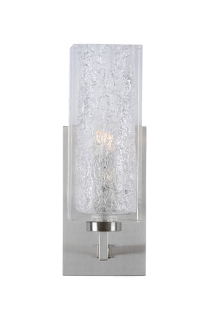 Lucallan Sconce - Modern Satin Nickel Wall Light with Textured Acrylic for Stylish Ambient Illumination