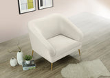 Hermosa Velvet / Engineered Wood / Foam Contemporary Cream Velvet Chair - 42.75" W x 34.5" D x 34.25" H