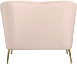 Hermosa Velvet / Engineered Wood / Foam Contemporary Pink Velvet Chair - 42.75" W x 34.5" D x 34.25" H