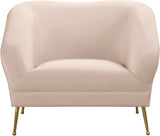 Hermosa Velvet / Engineered Wood / Foam Contemporary Pink Velvet Chair - 42.75" W x 34.5" D x 34.25" H