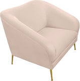 Hermosa Velvet / Engineered Wood / Foam Contemporary Pink Velvet Chair - 42.75" W x 34.5" D x 34.25" H