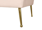 Hermosa Velvet / Engineered Wood / Foam Contemporary Pink Velvet Sofa - 87" W x 34.5" D x 34.25" H